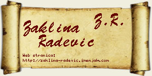 Žaklina Radević vizit kartica